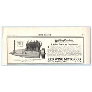 1915 Print Ad Red Wing Thorobred Motor With Power To Spare Model F Boat Canoe!